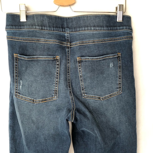 Spanx Distressed Denim Jeans Raw Hem Women’s M - Picture 3 of 7